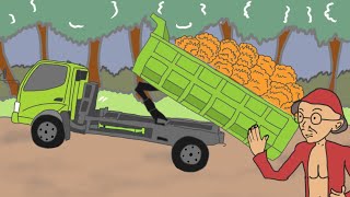 mobil truk oleng parah ~ Truck dam malaysia terlalu muat bongkar kelapa sawit | gambar truk oleng
