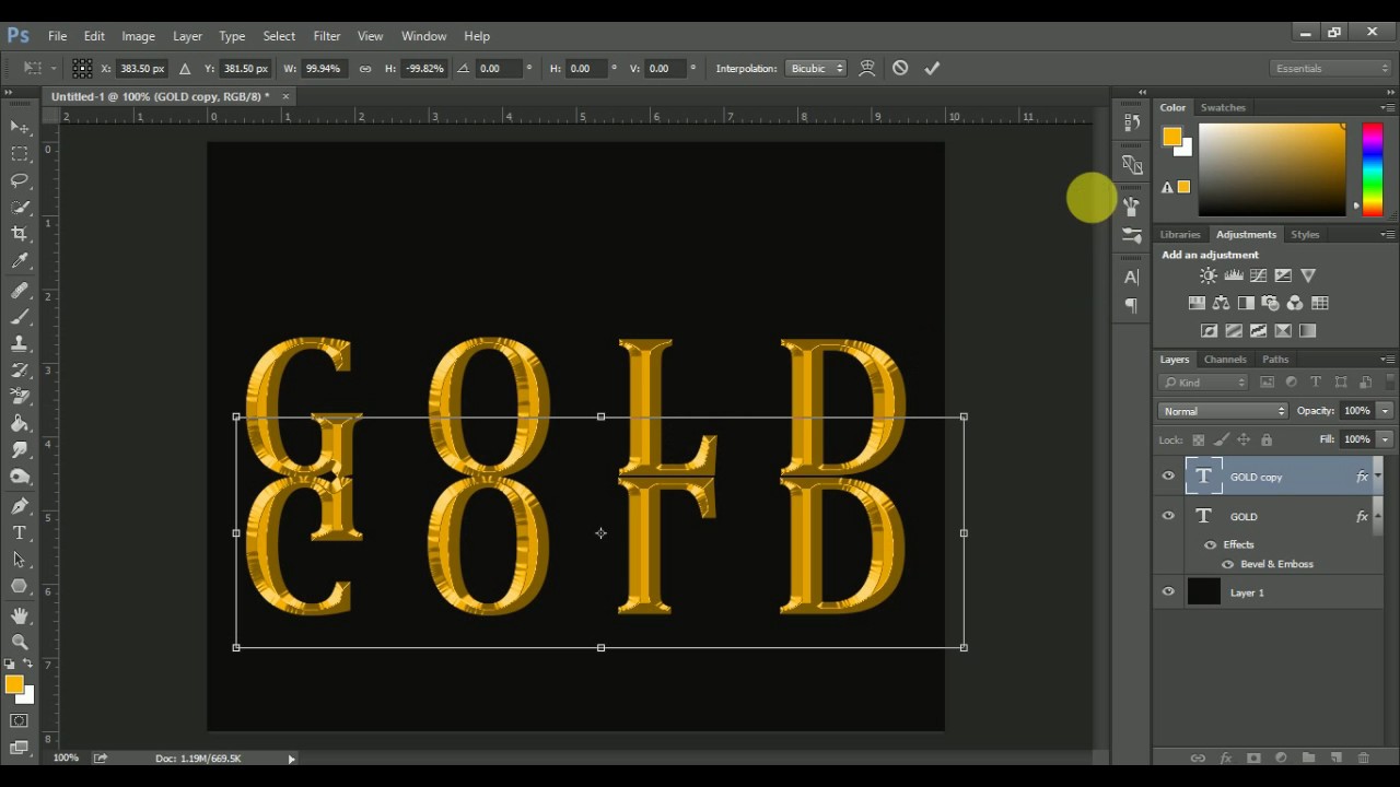 How To Make Gold Color In Photoshop