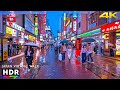 Japan: Tokyo Shibuya to Harajuku, Rainy Night Walking Tour • 4K HDR