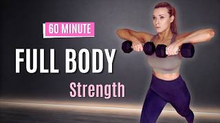 1 HOUR Full Body Strength Workout | Build Total Body Strength | No Repeat