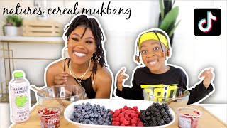 Nature's Cereal Mukbang with my baby | VIRAL TIKTOK TREND |  SHENAVICI
