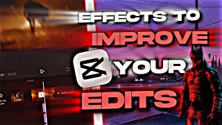 3 EFFECTS TO IMPROVE YOUR EDITS 🔥 | Capcut