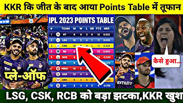 KKR कि जीत के बाद आया Points table में तूफान, LSG, CSK, RCB, को झटका, KKR को मिली बड़ी खुशखबरी
