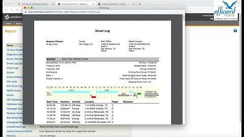 How to Run a Driver Log Report (Omnitracs IVG)