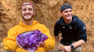 Logan Paul & DALLMYD find Crazy Amethyst Crystals!