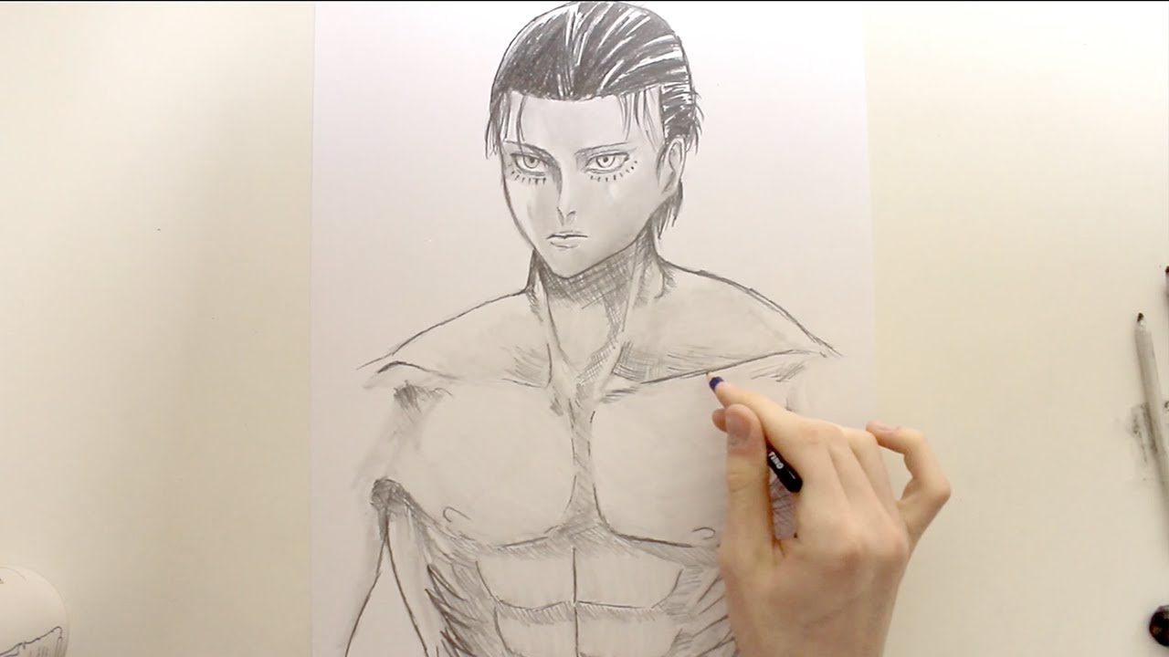 Comment dessiner EREN de l'ATTAQUE DES TITANS I Speed Drawing
