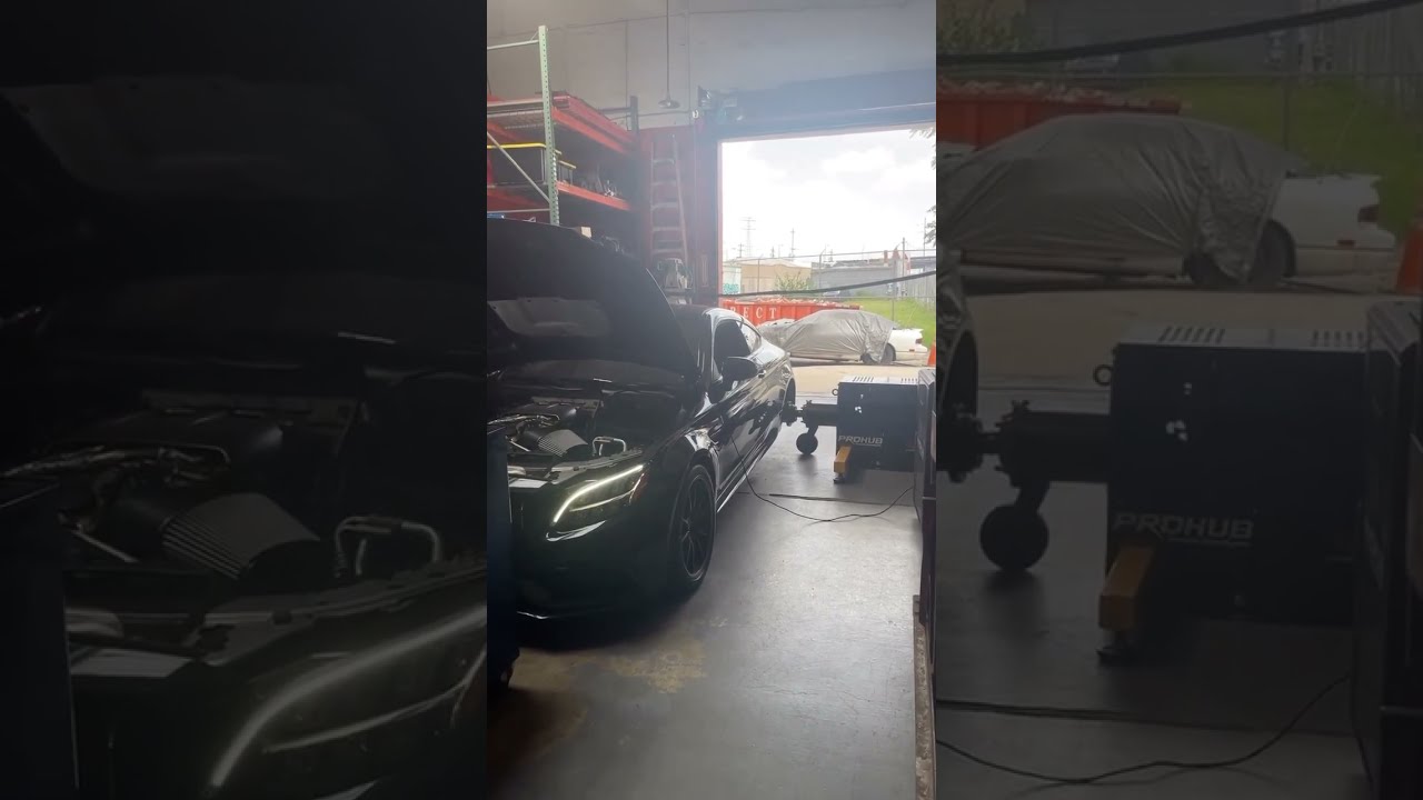 C63s Stock Turbos Downpipes And DME Stage 2 Tune On The Dyno Made 511 Whp C63 Dme