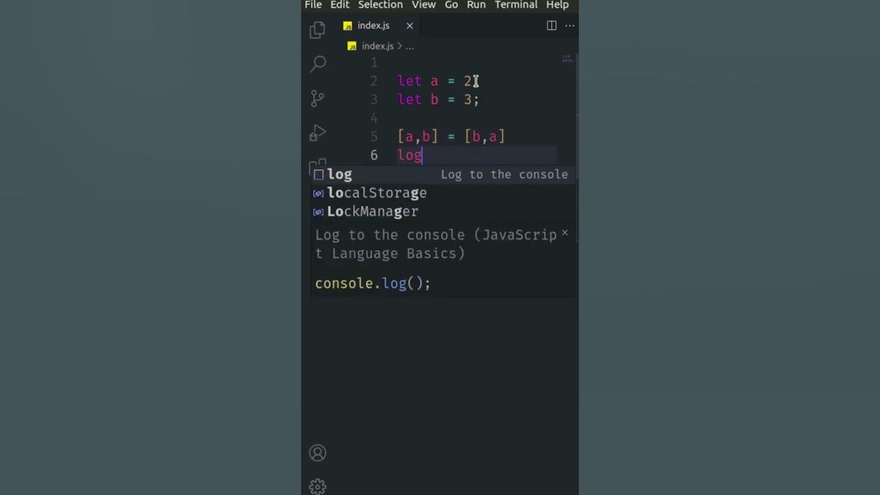 Swap Two Variables Without Third Variable in JavaScript! - YouTube
