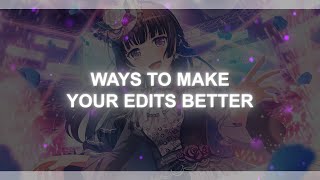 ways to make your edits better | after effects, alight motion, video star, etc.