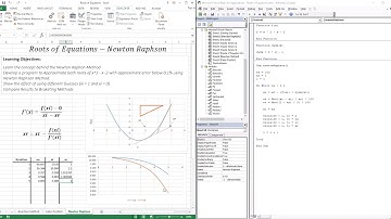Newton Raphson and how it compares to Bracketing Methods - EXCEL/VBA