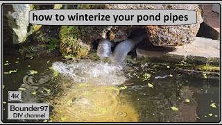 How to winterize your pond pipes