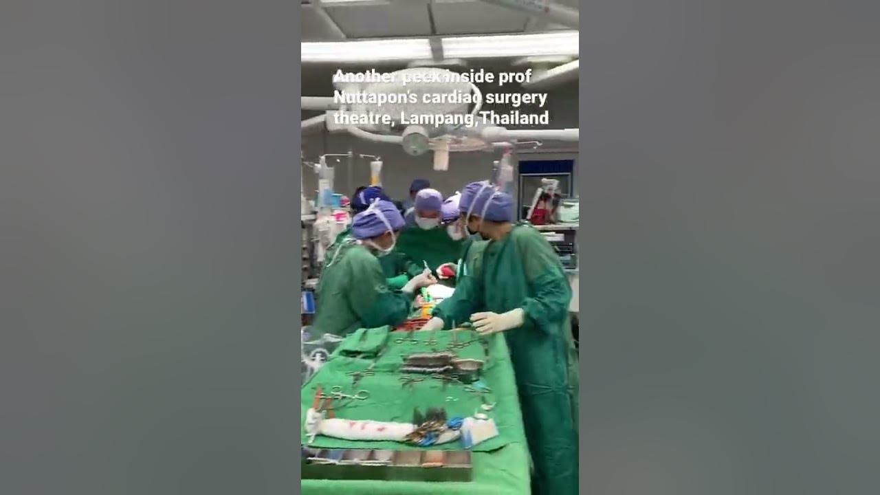 Live cardiac surgery broadcasted from Lampang Hospital. Fantastic teamwork on display.