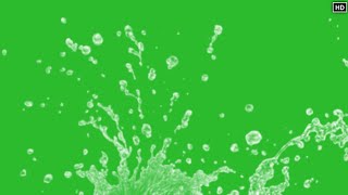Water Splash Green Screen Effect HD Video Footage No Copyright | Chroma Key Effect