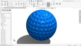 Solidworks tutorial | Golf Ball in Solidworks