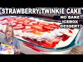 STRAWBERRY TWINKIE CAKE No Bake Dessert using Hostess Twinkies