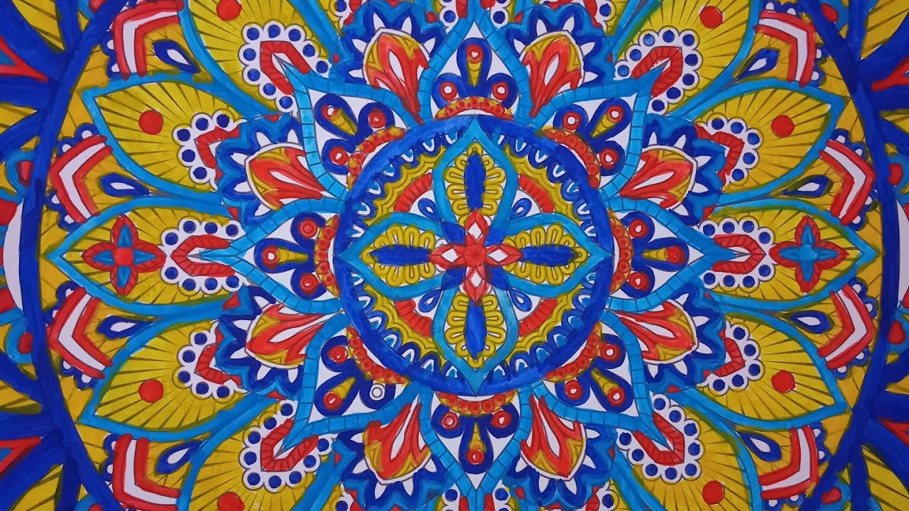 Mandala Painting Time - Lapse | Stunning Fast Forward Art Creation