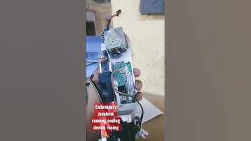 how to embroidery machine parts coding device or  machine raneing New shorts #embroidery#viral
