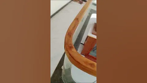 Wooden with Bending glass realling | Available on IndiaMART