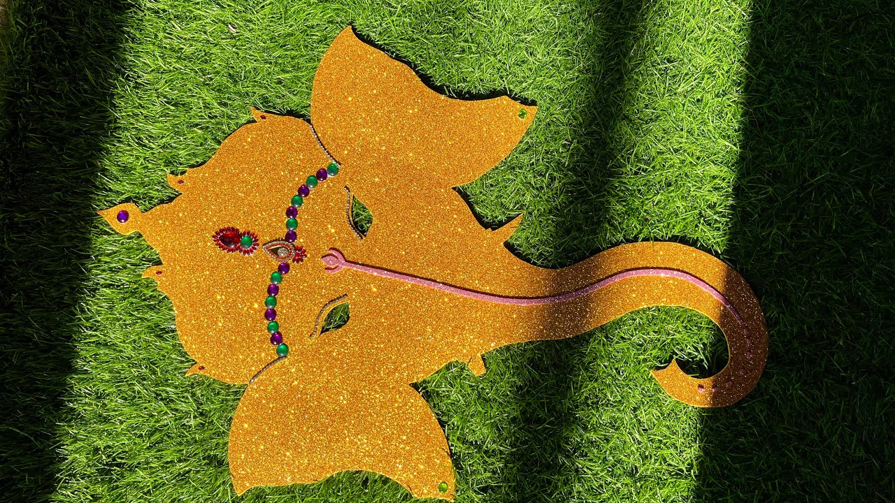 Ganesha face mask | Vinayagar chathurthi craft ideas | DIY | Black pulse |