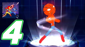 Super Stickman Heroes Fight - Gameplay Walkthrough Part 4 - Original SpiderStick (Android)