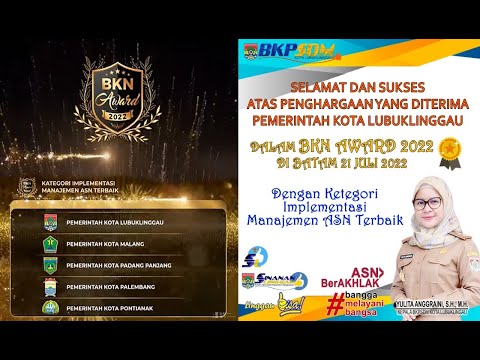 BKN Award - Implementasi Manajemen ASN Terbaik Tahun 2022