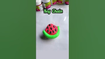 Watermelon Key Chain 🍉      #diy #keychain #craft #shorts