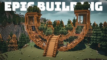 How to Build the Semicircle Survival House + Interior in Minecraft | Tutorial