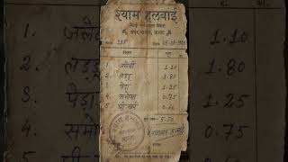 🍬📜 1926 की मिठास का हिसाब…एक पुराने भारतीय हलवाई की दुकान का दुर्लभ बिल
