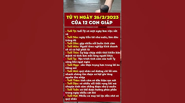 Tử vi ngày 23/2/2023 của 12 con giáp #hatinhbiettuot #phongthuy #tuvi #nhantuonghoc