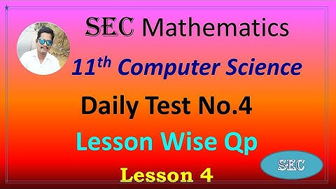 CLASS 11 Computer Science  -  Half Yearly Practice Question papers Chapter Wise 2022-2023  | TN