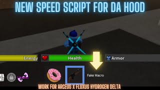 [NEW] DA HOOD SCRIPT speed works for Arceus x Hydrogen Fluxus Delta as well as for pc