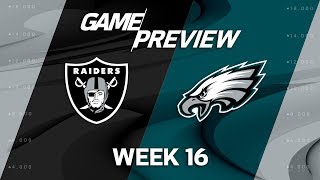 Derek carr and the oakland raiders look to keep their slim playoff
hopes alive as they travel lincoln financial take on nick foles
philadelphia...