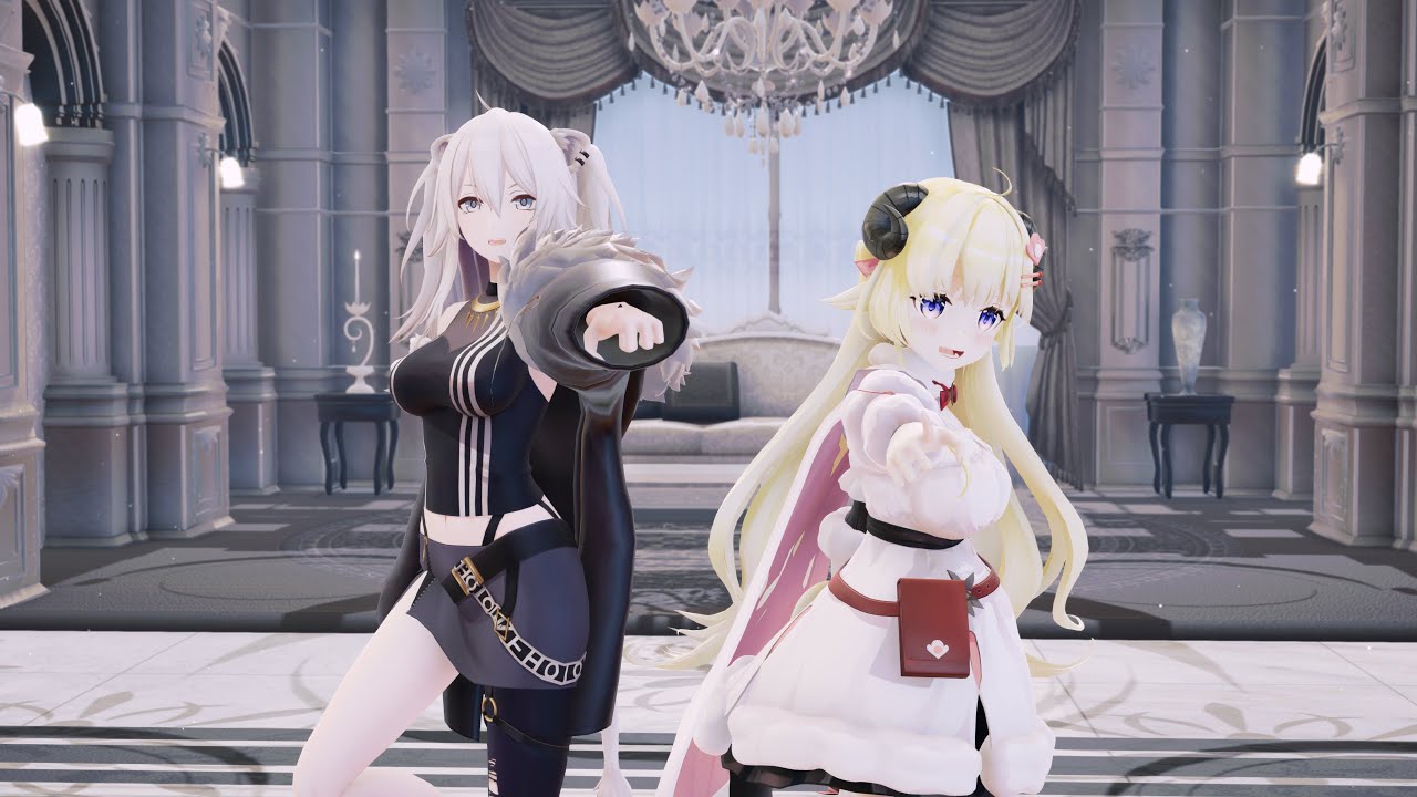 【MMD】『MUTE』獅白牡丹 獅白ぼたん Shishiro Botan 角卷綿芽 角巻わため Tsunomaki Watame【HoloLive】2160p 4K