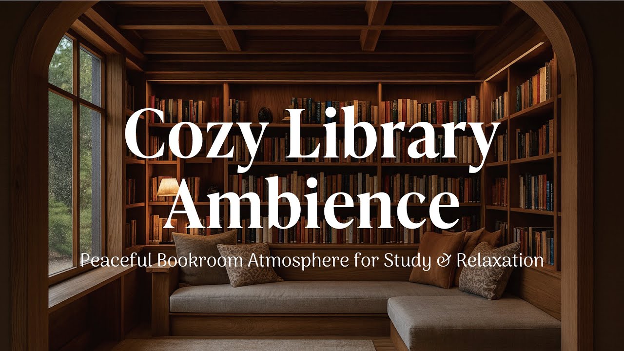 【BGM】Cozy LibraryAmbience | Peaceful Bookroom Atmosphere for Study ...