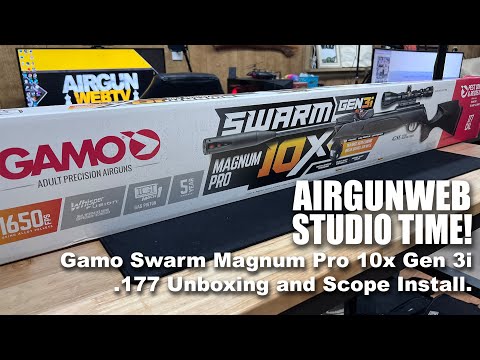 Gamo Swarm Magnum Pro 10x Gen 3i .177 unboxing and scope mounting - More to come!