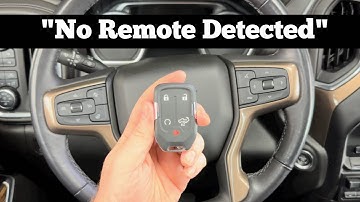 How To Start 2019 - 2022 GMC Sierra With Dead Key Fob Battery Showing NO REMOTE DETECTED