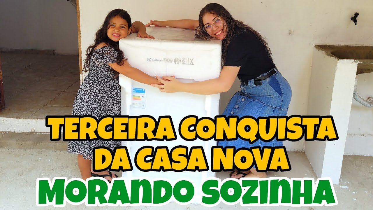 GANHEI UMA MAQUINA DE LAVAR NOVINHA 🏠 mais uma conquista morando sozinha 