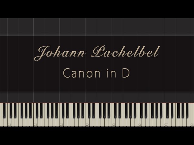 Johann Pachelbel - Canon in D  Synthesia Piano Tutorial class=