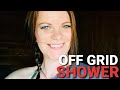 How we shower while living off grid