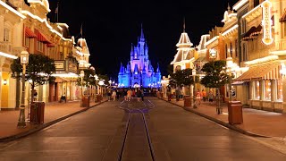 Magic Kingdom Main Street Usa 2024 Night Walkthrough Mostly Empty Walt Disney World Florida 2024