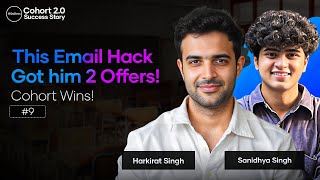 This cold emailing hack landed him two internships.  | 100xdevs Success Stories