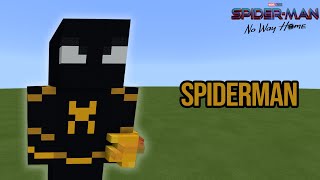 Minecraft | How to Build Black and Gold Spiderman (Spiderman No Way Home)