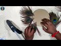 Peacock feather wall hanging craft  diy peacock craft  room decor ideas