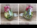 How to create an epoxy resin bird with preserved flowers @LunaCreations