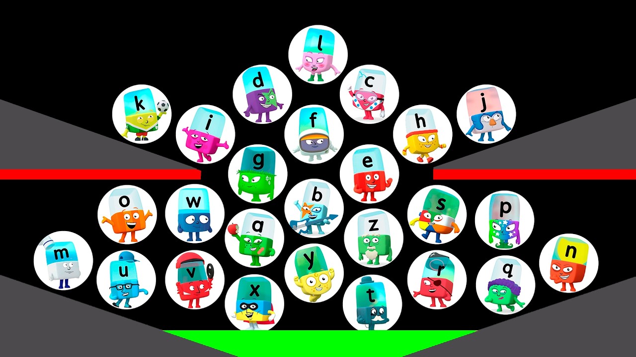 26 AlphaBlocks Marble Race - Who Be A Champion??