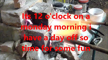 hand forging a sword from a Solid  round bar part 1 stretching and getting the basic shape