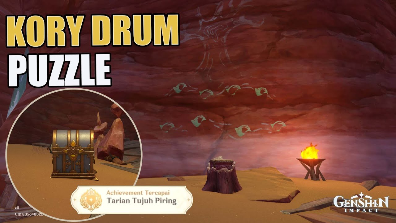 Kory Drum Puzzle Hidden Achievement Tarian Tujuh Piring【Genshin