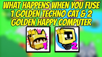 WHAT HAPPENS WHEN YOU FUSE 1 GOLDEN TECHNO CAT & 2 GOLDEN HAPPY COMPUTER IN PET SIMULATOR X