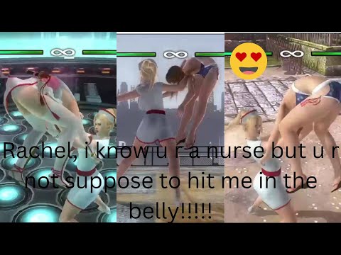 DOA5LR Rachel vs Kasumi and Kokoro using belly punch throws