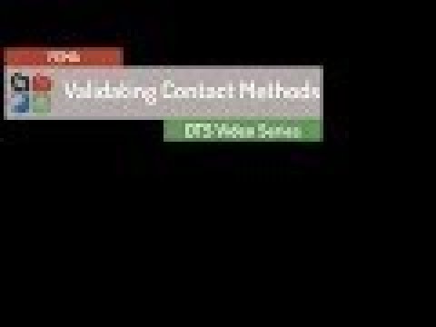 FEMA DTS (Deployment Tracking System) Video Series: Validating Contact Methods